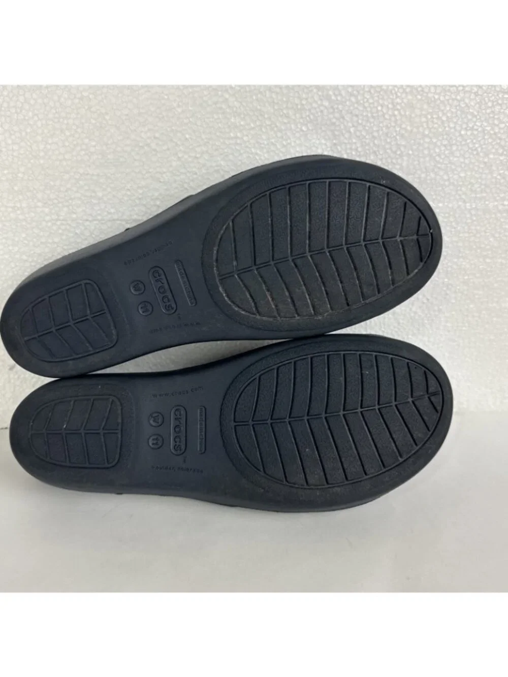 Crocs Navy Blue Rhonda Wedge Slip On Sandals Women's size 11
